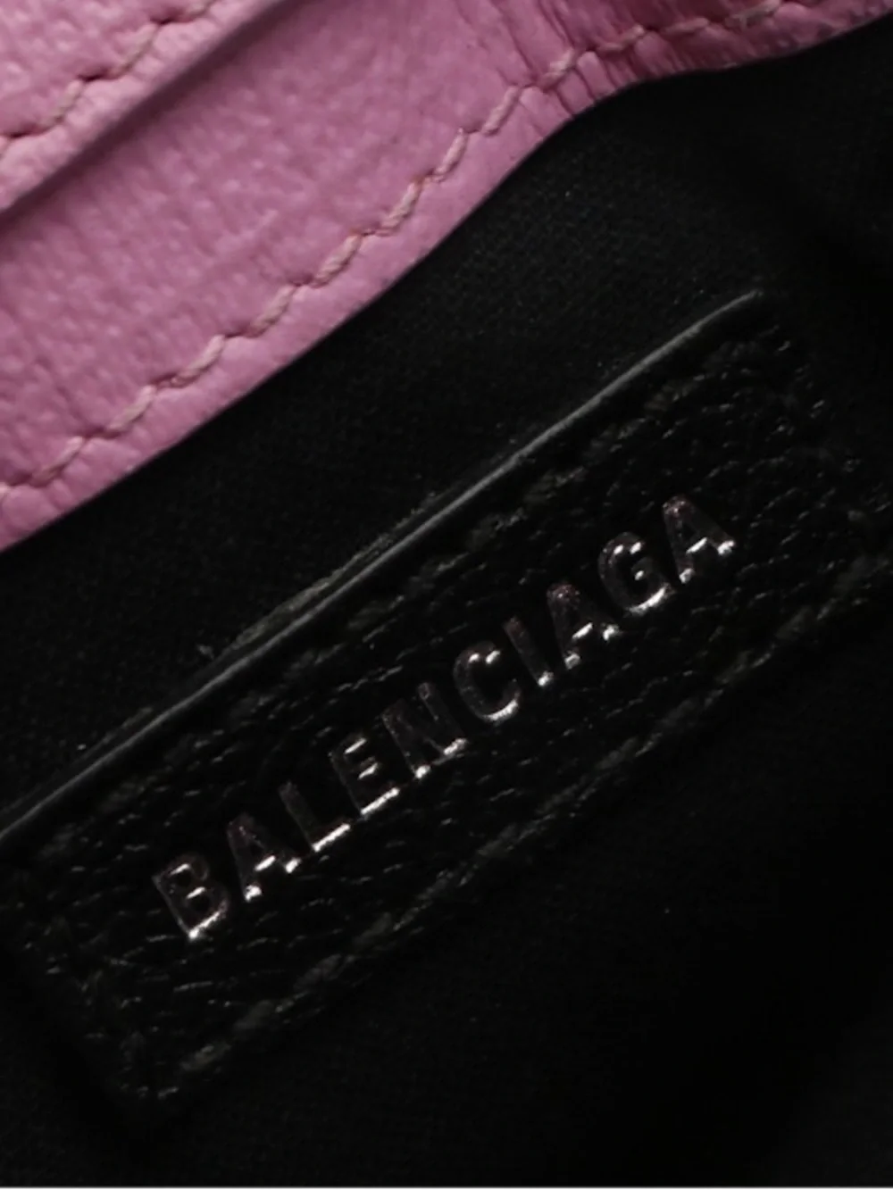 Balenciaga Two-Way Pink Leather Squared Shopping Phone Holder Crossbody Bag